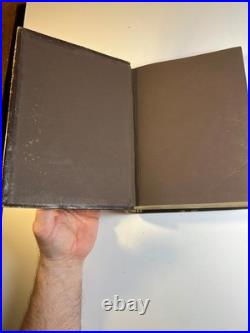 Antique 1874 Bible Looking Glass Illustrated Religious Emblems Leather Gilt AEG