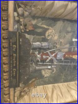 Antique 1877 Jesus Crucifix Religious Catholic Shadow Box Thy Kingdom Come