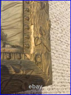 Antique 1877 Jesus Crucifix Religious Catholic Shadow Box Thy Kingdom Come