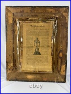 Antique 1877 Jesus Crucifix Religious Catholic Shadow Box Thy Kingdom Come Antique 1877 Jesus Crucifix Religious Catholic Shadow Box Thy Kingdom Come