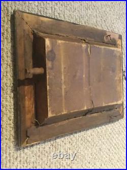 Antique 1877 Jesus Crucifix Religious Catholic Shadow Box Thy Kingdom Come