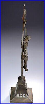 Antique 1890-1910 21.25 Altar Religious Brass-Bronze Crucifix Catholic