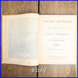Antique 1890 Dante Purgatory & Paradise Book Gustave Dore HC Cassell Illustrated