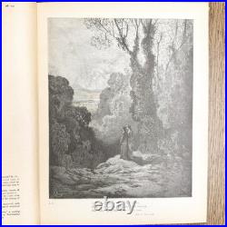 Antique 1890 Dante Purgatory & Paradise Book Gustave Dore HC Cassell Illustrated