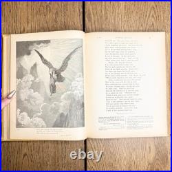 Antique 1890 Dante Purgatory & Paradise Book Gustave Dore HC Cassell Illustrated