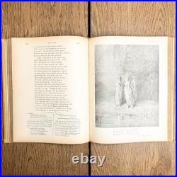 Antique 1890 Dante Purgatory & Paradise Book Gustave Dore HC Cassell Illustrated