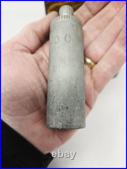 Antique 1890 Religious Catholic Holy Oil Stock Bottle Wood Box Containers & Key