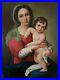Antique-18th-19th-C-Madonna-Child-Jesus-Mary-Virgin-Mother-oil-READY-TO-HANG-01-vo