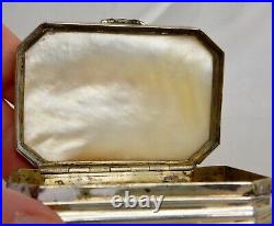 Antique 18th 19th cent Carved Mother of Pearl MOP Religious Box 82984