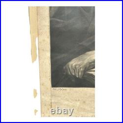 Antique 18th Century Van Dyck Pinx Religious Christian Portrait Print of St Paul Antique 18th Century Van Dyck Pinx Religious Christian Portrait Print of St Paul