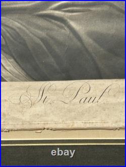 Antique 18th Century Van Dyck Pinx Religious Christian Portrait Print of St Paul Antique 18th Century Van Dyck Pinx Religious Christian Portrait Print of St Paul