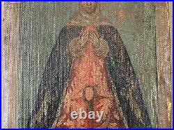 Antique 18th c. Old Master Mexican Spanish Colonial Oil Painting, Small Gem