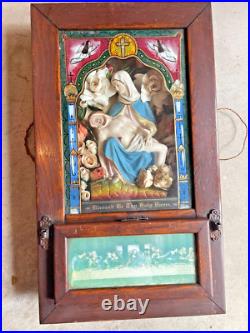 Antique 1900's Catholic Shadow Box A Timeless Religious Artifact Antique 1900's Catholic Shadow Box A Timeless Religious Artifact