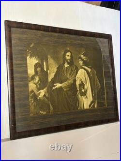 Antique 1900s Framed Christ & The Rich Youth Ruler Religious Print Hoffman 16x20 Antique 1900s Framed Christ & The Rich Youth Ruler Religious Print Hoffman 16x20