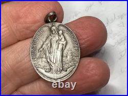 Antique 1901 Religious Medal Our Lady of Light Virgin Christ Jules Hippolyte