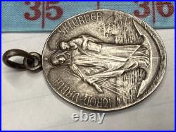 Antique 1901 Religious Medal Our Lady of Light Virgin Christ Jules Hippolyte
