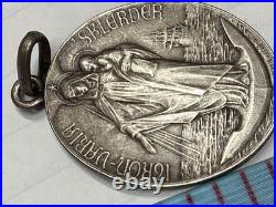 Antique 1901 Religious Medal Our Lady of Light Virgin Christ Jules Hippolyte