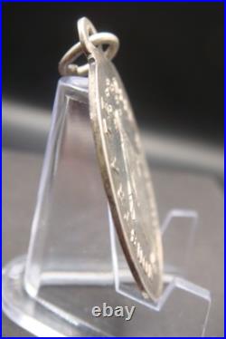 Antique 1901 Silver French Catholic Medal Virgin Mary Congregation des Enfants