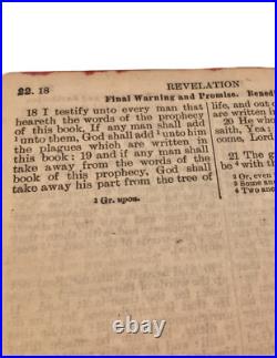 Antique 1901 Small Holy Bible Pocket Bible Religious Spiritual Shabby Decor Antique 1901 Small Holy Bible Pocket Bible Religious Spiritual Shabby Decor