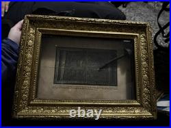 Antique 1913 Religious Relic Framed Titulus Crucis Reproduction + Iron Nail Antique 1913 Religious Relic Framed Titulus Crucis Reproduction + Iron Nail