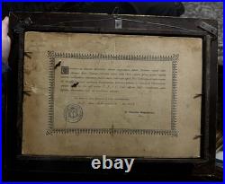 Antique 1913 Religious Relic Framed Titulus Crucis Reproduction + Iron Nail Antique 1913 Religious Relic Framed Titulus Crucis Reproduction + Iron Nail