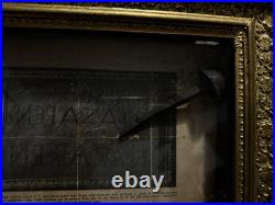Antique 1913 Religious Relic Framed Titulus Crucis Reproduction + Iron Nail Antique 1913 Religious Relic Framed Titulus Crucis Reproduction + Iron Nail