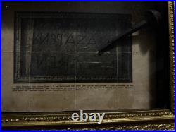 Antique 1913 Religious Relic Framed Titulus Crucis Reproduction + Iron Nail Antique 1913 Religious Relic Framed Titulus Crucis Reproduction + Iron Nail
