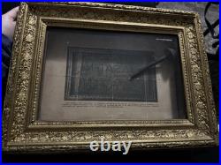 Antique 1913 Religious Relic Framed Titulus Crucis Reproduction + Iron Nail Antique 1913 Religious Relic Framed Titulus Crucis Reproduction + Iron Nail