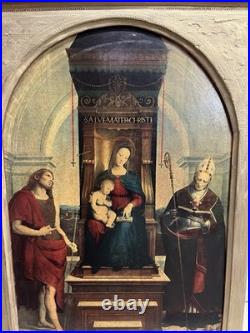 Antique 1923 Medici Society Print Madonna and Child