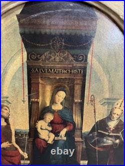 Antique 1923 Medici Society Print Madonna and Child