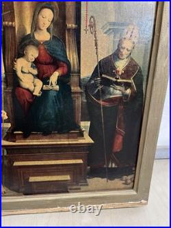 Antique 1923 Medici Society Print Madonna and Child