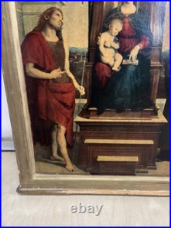 Antique 1923 Medici Society Print Madonna and Child
