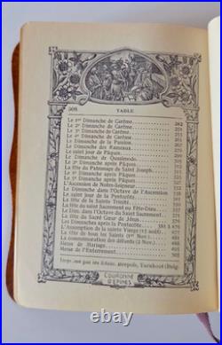 Antique 1924 French Missel de la Vie de Jésus-Christ Leather Gold Gilt Edges