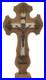 Antique-1927-French-Footed-Wood-Metal-Tabletop-Crucifix-Religious-Home-Decor-01-scq