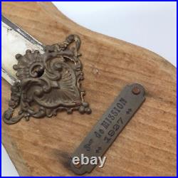 Antique 1927 French Footed Wood Metal Tabletop Crucifix Religious Home Decor Antique 1927 French Footed Wood Metal Tabletop Crucifix Religious Home Decor