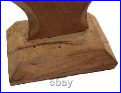 Antique 1927 French Footed Wood Metal Tabletop Crucifix Religious Home Decor Antique 1927 French Footed Wood Metal Tabletop Crucifix Religious Home Decor