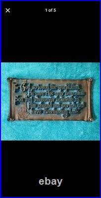 Antique 1928 By A. E. Mitchell Art Co. John 316 Religious Wall Plaque