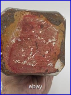 Antique 1930's Sacred Heart Jesus Chalkware Statue 13 Painted Religious Figure