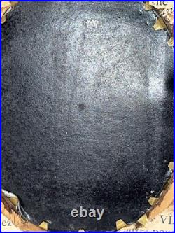 Antique 19th C Miniature Painting On Porcelain Madonna & Child Double Framed