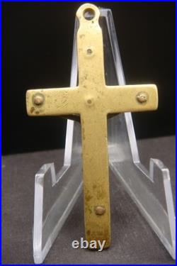 Antique 19th Century Bronze Crucifix Pendant Rare Catholic Religious Cross Antique 19th Century Bronze Crucifix Pendant Rare Catholic Religious Cross