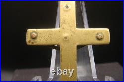 Antique 19th Century Bronze Crucifix Pendant Rare Catholic Religious Cross Antique 19th Century Bronze Crucifix Pendant Rare Catholic Religious Cross