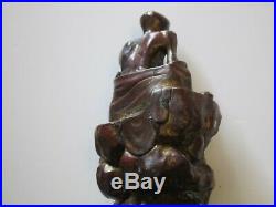 Antique 19th Century Buddhist Monk Bronze Metal Sculpture Fine Old Chinese Asian