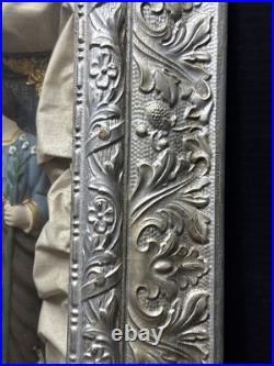 Antique 19th Century Catholic Religious Holy Family Shadow Box Sculpture Relief