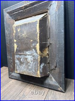 Antique 19th Century Catholic Religious Holy Family Shadow Box Sculpture Relief