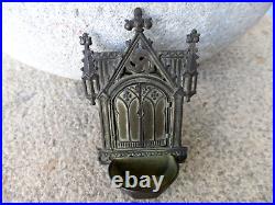 Antique 19th Century Rare Religious Oratory Holy Water Sink Picture Gothic Style