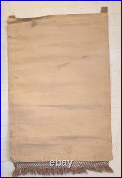 Antique 19th Century Religious Church Oleograph Banner St Joseph and Baby Jesus