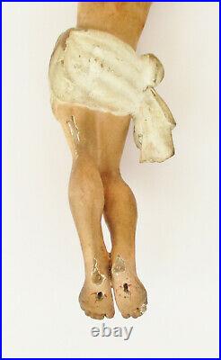 Antique 19th century Jesus Christ wooden sculpture figure figurine. Religious