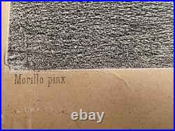 Antique 19thC Murillo La Vierge de Madrid Religious Print Berlin W. Korn Madon