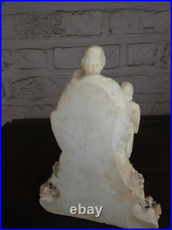 Antique 19thc Rare Meerschaum Carved Holy family statue religious
