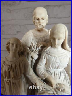 Antique 19thc Rare Meerschaum Carved Holy family statue religious
